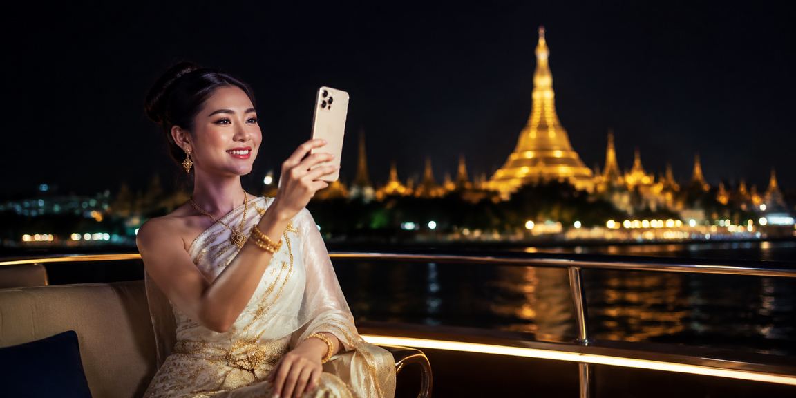 ရန်ကုန်ရှိ ရွှေတိဂုံဘုရားတွင် မီးလင်းစွာ ဖဲကစားသူများ